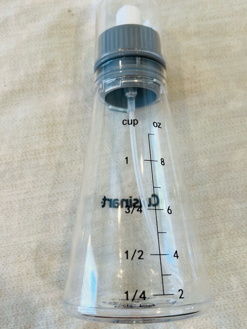 Cuisinart Clear Measuring  spray & dropper tube 
Gray Cap for oil & vinegar